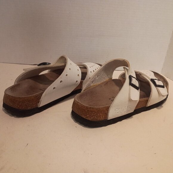 Birkenstock BIRKIS 265 Sz 41/L10-M8 Freeport Double Strap White Leather Sandal - Picture 6 of 9